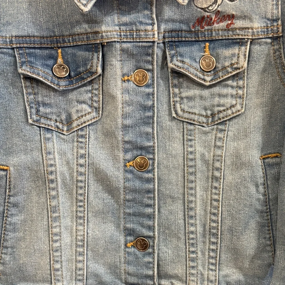 Disney Kids Mickey Mouse Light Blue Denim Jacket - Picture 4 of 8